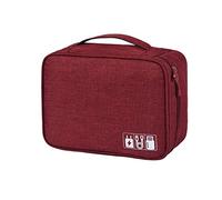Organiseur électronique Sac de voyage pour accessoires de câbles Sac de rangement Pochette Espace séparé étanche pour câble cordon chargeur disque dur écouteurs banque d'alimentation