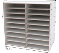 Organiseur en bois à 9 niveaux, grande capacité, facile à nettoyer, blanc