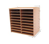Organiseur en bois à 9 niveaux, grande capacité, facile à nettoyer, brun