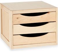Organiseur en bois MINI, 3 tiroirs, 29 x 30 x 39 cm