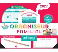 Organiseur familial Mémoniak 2027, calendrier organisation familiale mensuel (sept. 2026- déc. 2027)