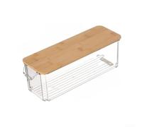 Organiseur Frigo Transparent avec Planche à Découper Intégrée(30*10*9.8cm) | Design transparent, pour vue directe le , gain de place optimal, pour facile à nettoyer, compatible lave-vaisselle