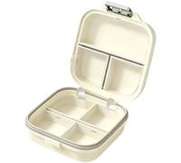 Organiseur hebdomadaire de capsules, boîte de voyage à 7 compartiments, étui 7 jours à triple fermeture avec indicateur coulissant de temps pour médicaments quotidiens, compléments ou bijoux