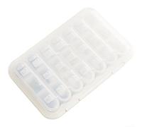 Organiseur hebdomadaire de médicaments de 7 jours avec 21 compartiments bloquant la lumière pour un programme de dosage régulier du matin et du soir (B)