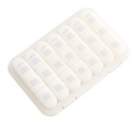 Organiseur hebdomadaire de médicaments de 7 jours avec 21 compartiments bloquant la lumière pour un programme de dosage régulier du matin et du soir (A)