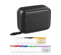 Organiseur hebdomadaire de médicaments - Pilulier étanche, 15 cm, plusieurs compartiments de rangement avec système de planification, design zippé, séparation des doses, accessoire de santé pour gérer