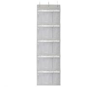Organiseur hebdomadaire de vêtements pour enfants, organiseur de vêtements pour enfants avec étiquettes pour le lundi au vendredi, sac à suspendre mural multicouche transparent anti-poussière pour la