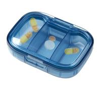 Organiseur hebdomadaire pour médicaments 3 fois par jour - Compartiment séparé - Boîte de rangement compacte | Distributeur de pilules portable pour comprimés, capsules et suppléments de vetamen