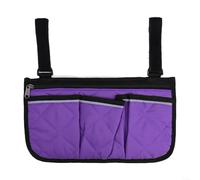 Organiseur latéral pour chaise de camping avec bande réfléchissante pour ranger des articles pratiques (violet)