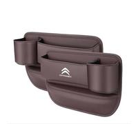 Organiseur Latéral pour Citroen C3-XR Elysee C4, Organisateur de Siège de Voiture Avant oîte de Rangement pour Espace de Siège de Voiture,Brown-2Pcs