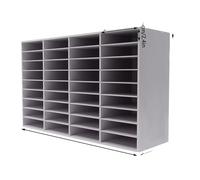 Organiseur littéraire, 36 compartiments, construction en PVC durable, BLANC, 21 cellules et plus