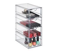 Organiseur maquillage rangement pour bureau organisateur transparent 4 tiroirs