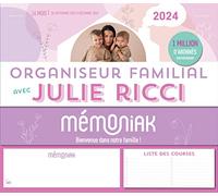 Organiseur Mémoniak avec Julie Ricci, calendrier mensuel (sept. 2023 - déc. 2024) - Collectif - Editions 365 - broché - Calendrier