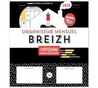 Organiseur mensuel Breizh Mémoniak, calendrier mensuel (sept. 2024- déc. 2025) - Nadine Urvois - Editions 365 - broché - Calendrier
