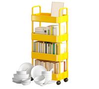 Organiseur mobile à 3 niveaux 80 x 40 x 90 cm, chariot de rangement - Support à roulettes robuste, rangement utilitaire polyvalent, cadre en acier durable, solution de chariot multifonction pour