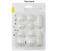 Organiseur Multi-Fentes En Silicone,Pour Câble Usb,Recharge De Données,Écouteurs,Souris - Type 10pcs Pack-White