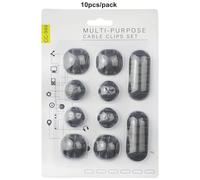 Organiseur Multi-Fentes En Silicone,Pour Câble Usb,Recharge De Données,Écouteurs,Souris - Type 10pcs Pack-Black