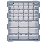 Organiseur multi-tiroirs avec 39 tiroirs, 38 x 16 x 47 cm, en plastique PP, empilable et verrouillable, atelier, garage, maison, boîte de rangement pour outils et accessoires