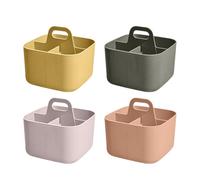 Organiseur multi-usage avec poignée - Sac fourre-tout empilable en plastique - Fournitures d'artisanat, bureau, papeterie, porte-stylos, cuisine, ustensiles, maquillage, salle de bain, douche