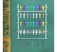 Organiseur mural à 5 étagères pour rubans artisanaux, papier d'emballage, bobines de couture, écharpes, serviettes, idéal pour les petits espaces et les magasins de détail
