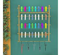 Organiseur mural à 5 étagères pour rubans artisanaux, papier d'emballage, bobines de couture, écharpes, serviettes, idéal pour les petits espaces et les magasins de détail