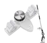 Organiseur mural avec crochet pour serpillère, étagère de rangement avec pince pour balai de 19 x 7,8 x 5,3 cm, angle réglable, support résistant pour balai et serpillère pour abri D