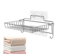 Organiseur mural de douche | Support de toilette adhésif en acier inoxydable - Économie d'espace pour la maison - Étagère de rangement pour salle de bain, douche, toilettes, lavande