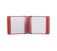 Organiseur mural de référence, porte-catalogue à 10 poches avec poches faciles à charger, peut contenir 20 feuilles format A4, parfait pour la maison, le bureau et la salle de classe (rouge)