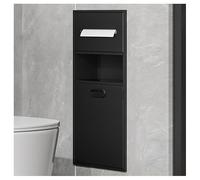Organiseur mural encastré, étagère de rangement peu encombrante pour articles de toilette de salle de bain, design moderne pour un accès facile et une décoration élégante