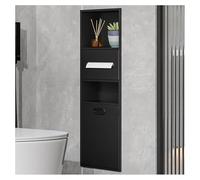 Organiseur mural encastré, étagère de rangement peu encombrante pour articles de toilette de salle de bain, design moderne pour un accès facile et une décoration élégante