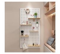 Organiseur mural modulaire en bois blanc pour chambre à coucher, bureau et salle de bain - Panneaux de rangement 120 x 60 cm, système d'étagère, kit de montage mural pour une gestion efficace de