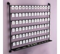 Organiseur mural pour bijoux, présentoir à suspendre pour boucles d'oreilles, colliers et porte-clés, étagère en métal durable avec plusieurs crochets