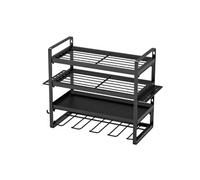 VEVOR Organiseur mural pour outils électriques 4 niveaux 4 emplacements support tournevis Noir