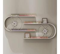 Organiseur Mural pour Vernis à Ongles, Support Mural en Forme de U, présentoir en métal pour Bouteilles d'huiles essentielles, Support Suspendu pour Salon de beauté et de manucure(White,2PCS)