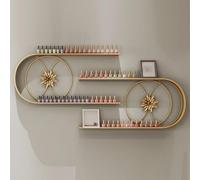 Organiseur Mural pour Vernis à Ongles, Support Mural en Forme de U, présentoir en métal pour Bouteilles d'huiles essentielles, Support Suspendu pour Salon de beauté et de manucure(Gold,2PCS)