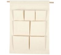 Organiseur mural - Vide poche en tissu - Beige - 34 x 46 cm - 7 poches