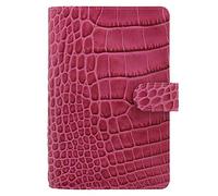 Organiseur personnel compact classique Croc Fuchsia