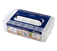 Organiseur portable empilable, taille 16 x 25 x 7 cm, parfait pour les articles de couture, les travaux manuels, les accessoires