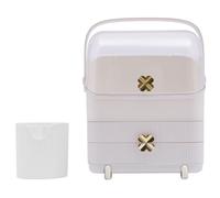Organiseur portable pour maquillage Boîte cosmétique Boîte de rangement avec couvercle anti-poussière Boîte de tri Boîte cosmétique Porte-pinceaux beauté