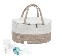 - Organiseur pour chambre d'enfant - Panier de rangement pour bébé - 37 x 26 x 18,5 cm - Panier de rangement en corde de coton - Grand panier de voyage - Pour voiture, camping, salle de bain