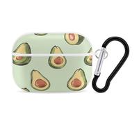 Organiseur pour écouteurs à motif de fruits, housse de protection antichoc pour Airpods Pro avec mousqueton anti-chute pour Airpods Pro 2e génération, blanc