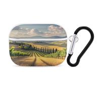 Organiseur pour écouteurs en Italie Toscane résistant aux chocs avec mousqueton et clip anti-chute pour Airpods Pro 2ème génération, blanc