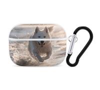 Organiseur pour écouteurs Running on The Beach - Résistant aux chocs - Avec mousqueton - Anti-chute - Pour Airpods Pro 2ème génération - Blanc