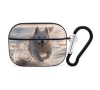 Organiseur pour écouteurs Running on The Beach - Résistant aux chocs - Avec mousqueton - Anti-chute - Pour Airpods Pro 2ème génération - Noir