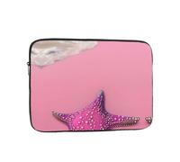 Organiseur pour ordinateur portable imprimé plage sable rose - 38,1 cm, parfait pour le travail, les loisirs ou l'école