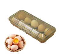 Organiseur pour œufs - Plateau à œufs portable avec couvercle, boîte empilable avec boucle de sécurité, boîte pour œufs de poule, boîtes empilables de 10 compartiments