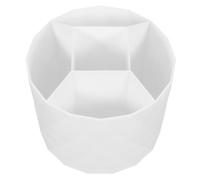 Organiseur Rotatif de Pinceaux Maquillage pour Bureau, Blanc, Plastique