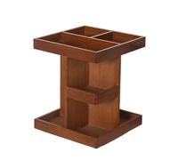 Organiseur Rotatif pour Coiffeuse Présentoir en Bois décoration Rustique
