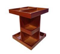 Organiseur Rotatif pour Coiffeuse Support de Rangement en Bois