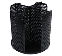 Organiseur rotatif pour tasses à café à 4 compartiments pour comptoir - Distributeur en plastique peu encombrant pour tasses de 140 à 473,6 g dans un café, un bar, un bureau (noir)